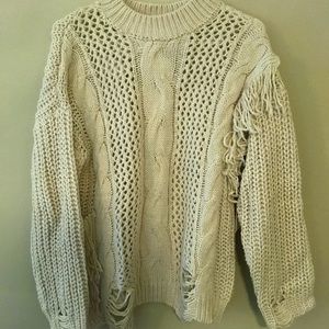 Knit cream sweater